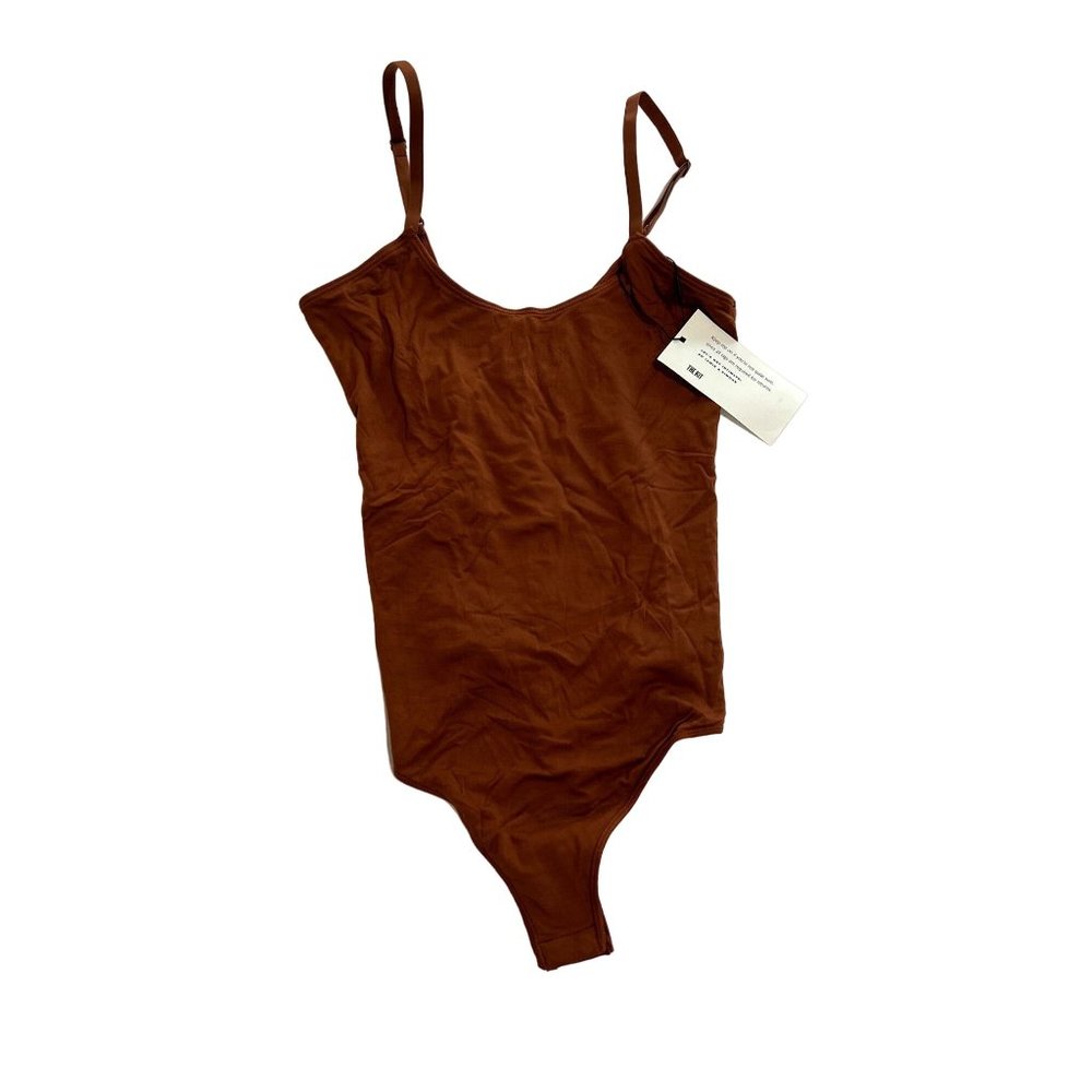 NWT The Kit Spaghetti Strap Thong Bodysuit in Cinnamon